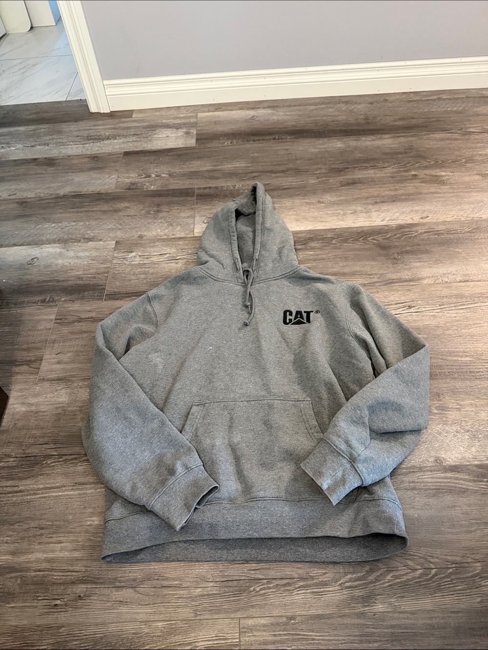 CAT Grey Logo Pullover Hoodie